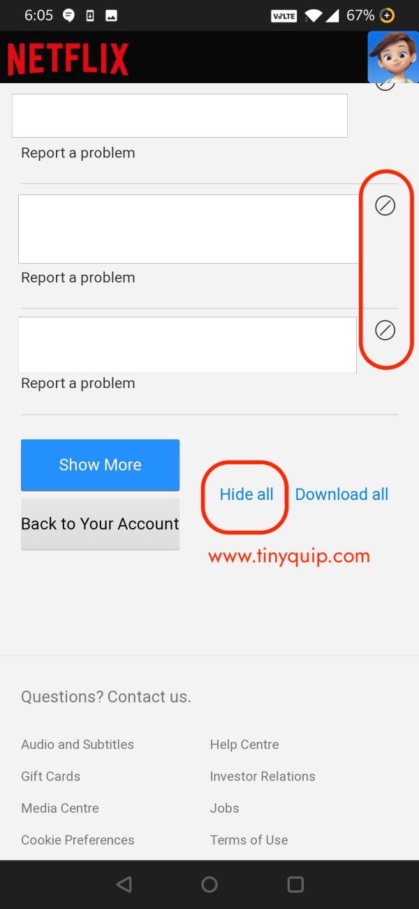 Remove Netflix Shows and Movies History