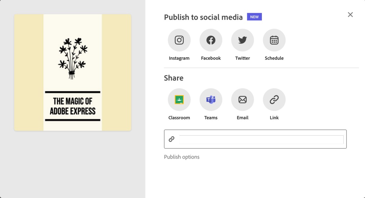 Create social media post using Adobe Express