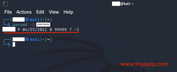 View Password Status on Linux
