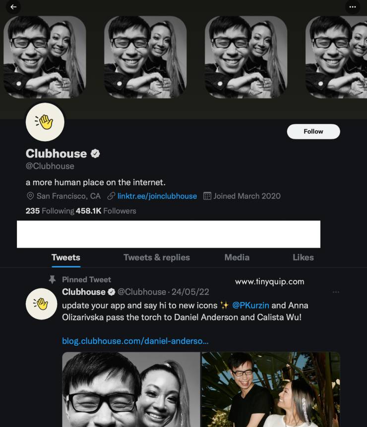 Clubhouse Server Down Twitter Page