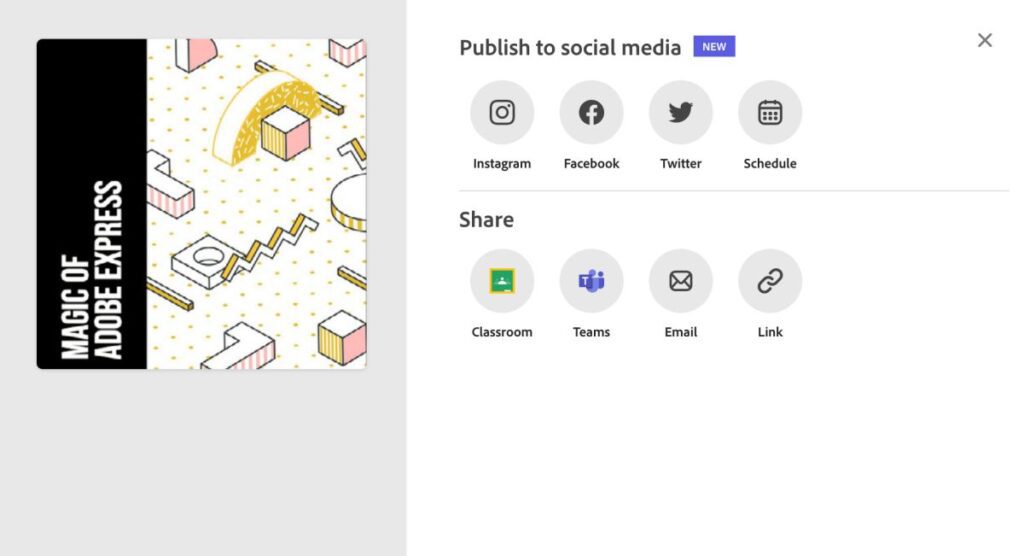 Create social media post using Adobe Express