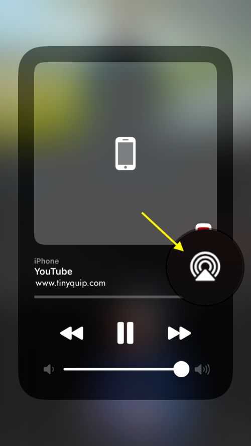 Stop AirPlay on iPhone