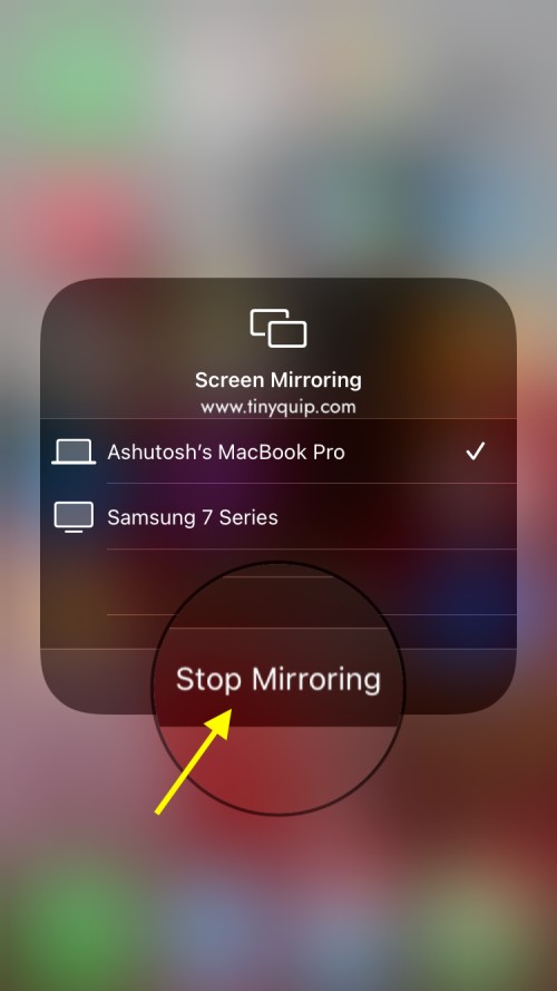Turn off AirPlay from Control Center
