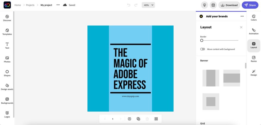 Background Editing Options in Adobe Express