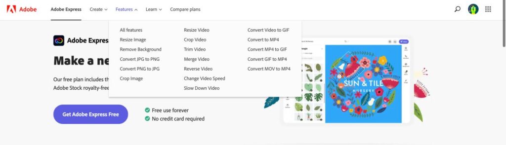 Features and Tools You Get with Adobe Express