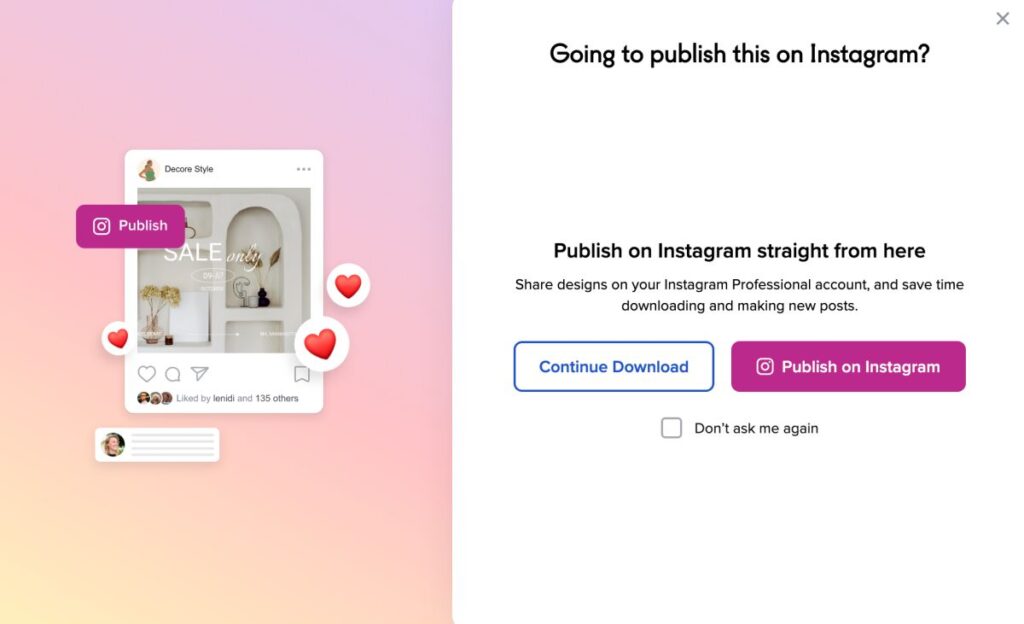 Social Media integration on VistaCreate
