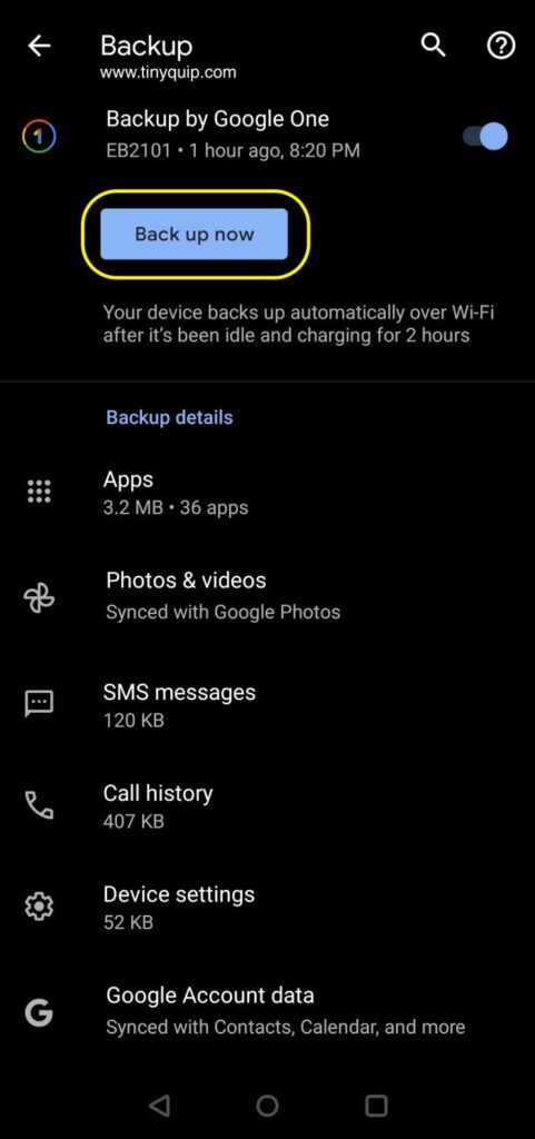 Recover SMS messages on Android