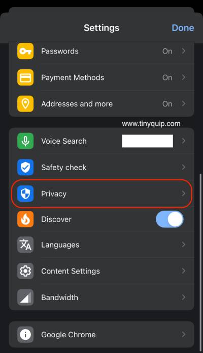 Clear Google Chrome Cache Data on iPhone and iPad