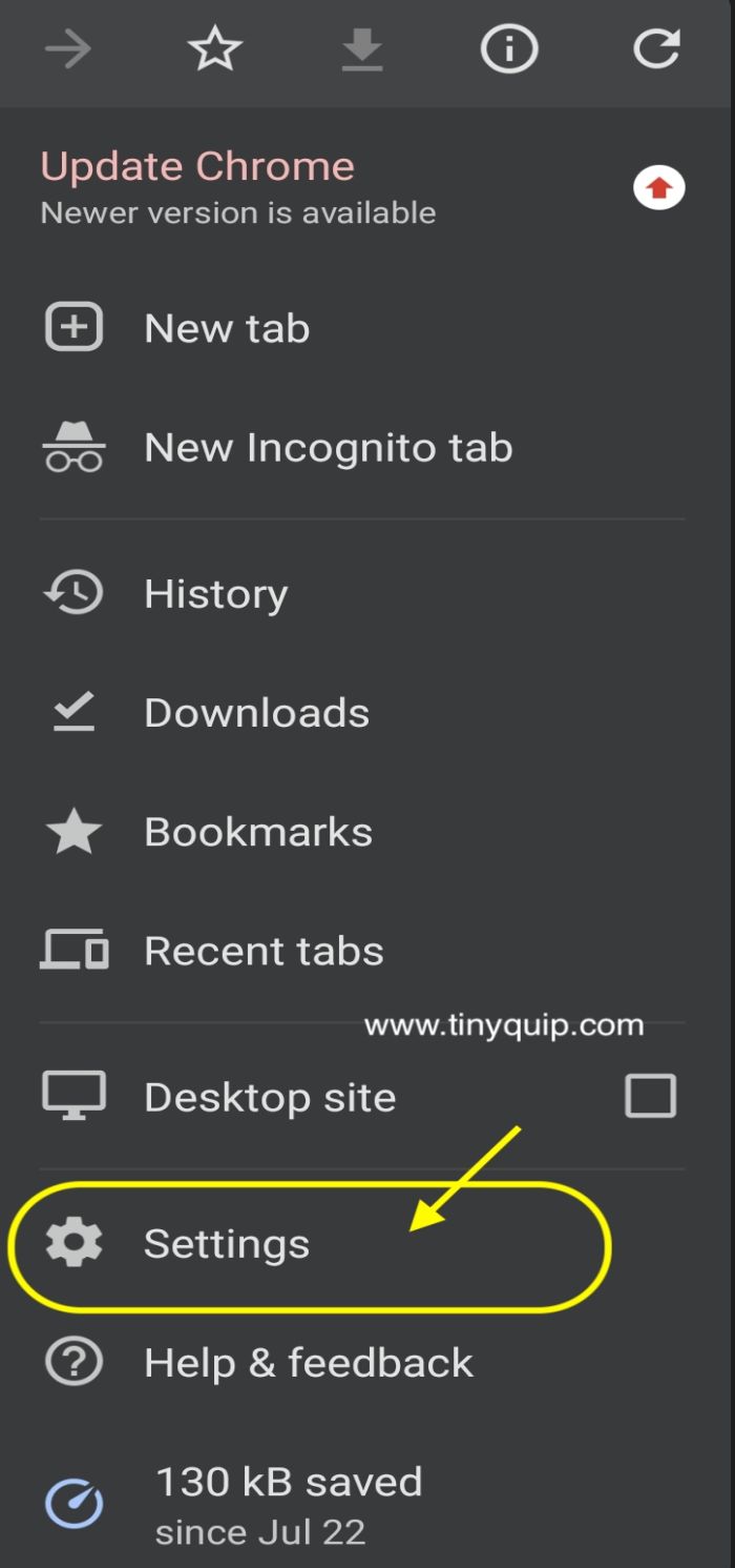 Clear browser cache on Google Chrome
