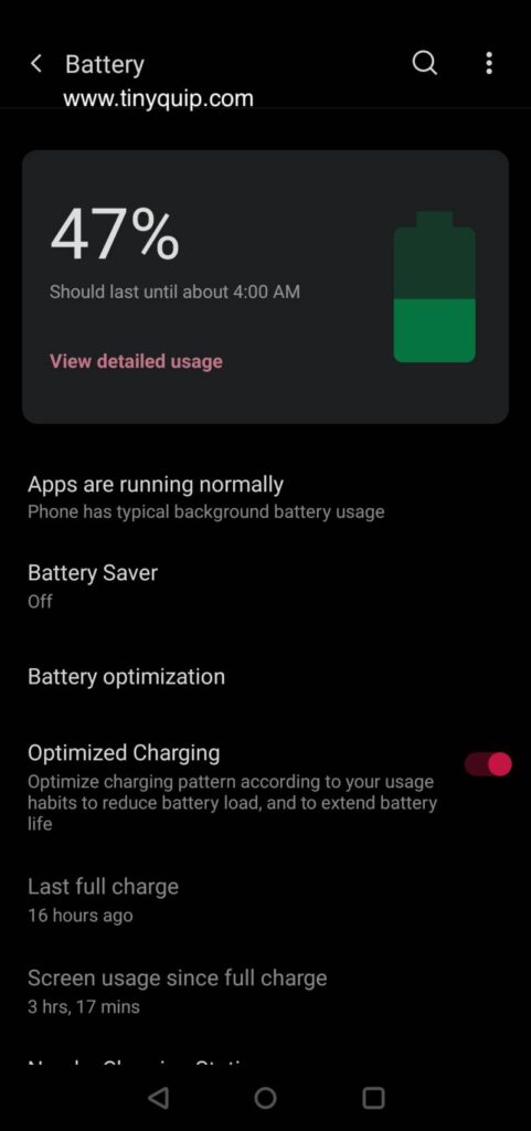 Android battery health check