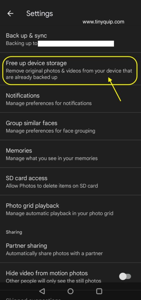 Free up storage on Google Photos
