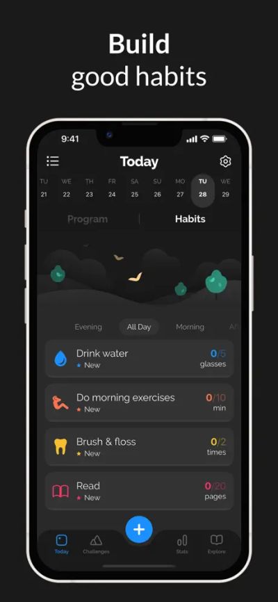 Habit building and tracker app