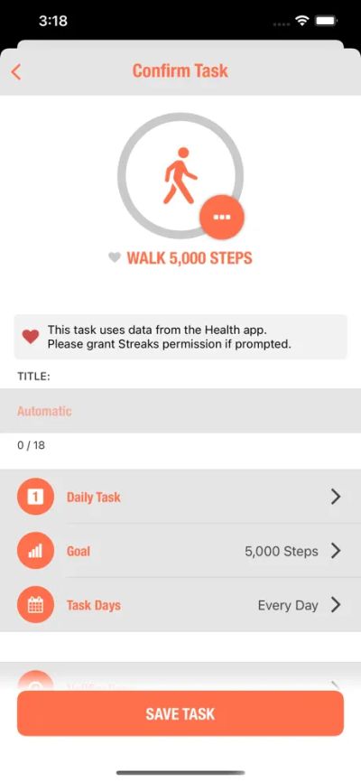 Habit and goals management on iPhone