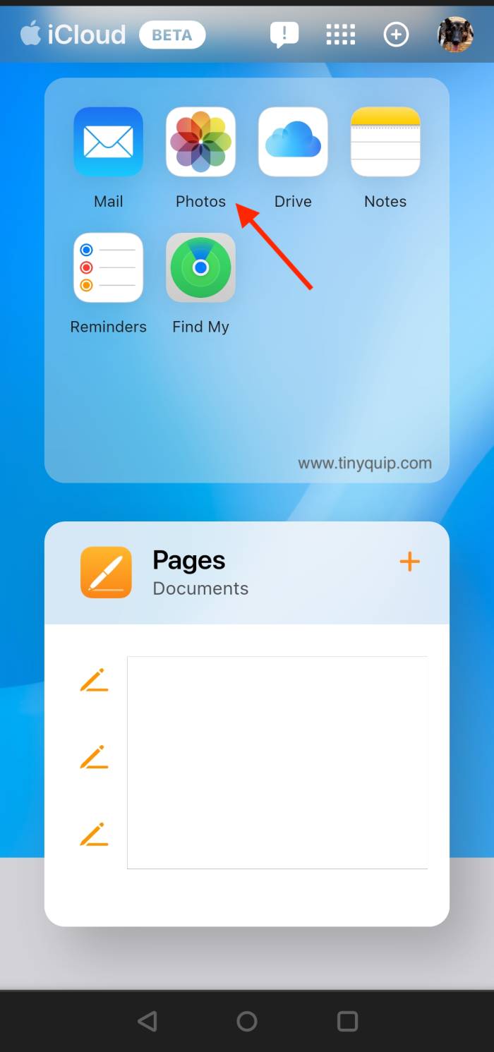 Access iCloud Photos on Android