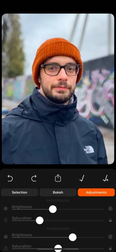 Add background blur to photos
