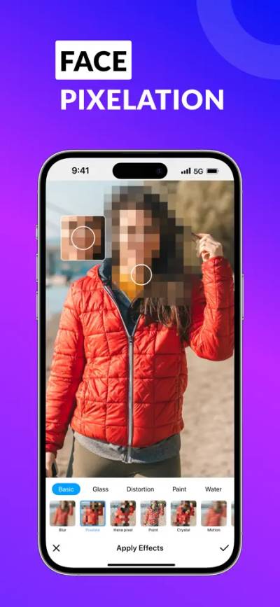 Add pixel blur to your photos