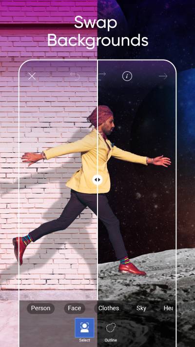 Background editor app for Picsart