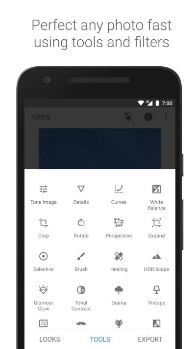 Blur background of photos using Snapseed