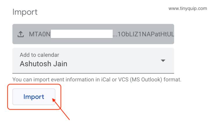 Import iCloud Calendar on Google Calendar