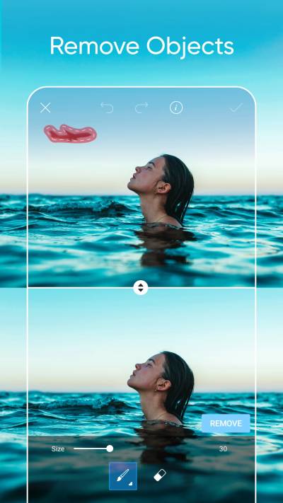 Blur photos and remove background objects with Picsart