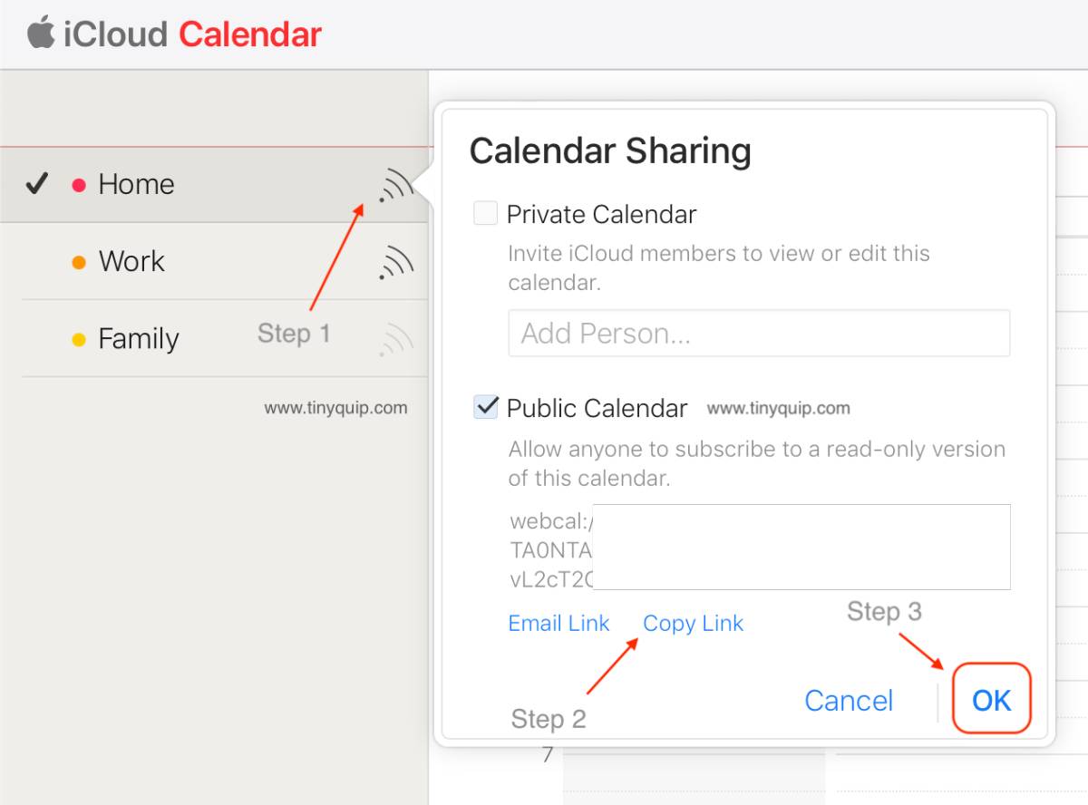 Share and use iCloud Calendar on Android