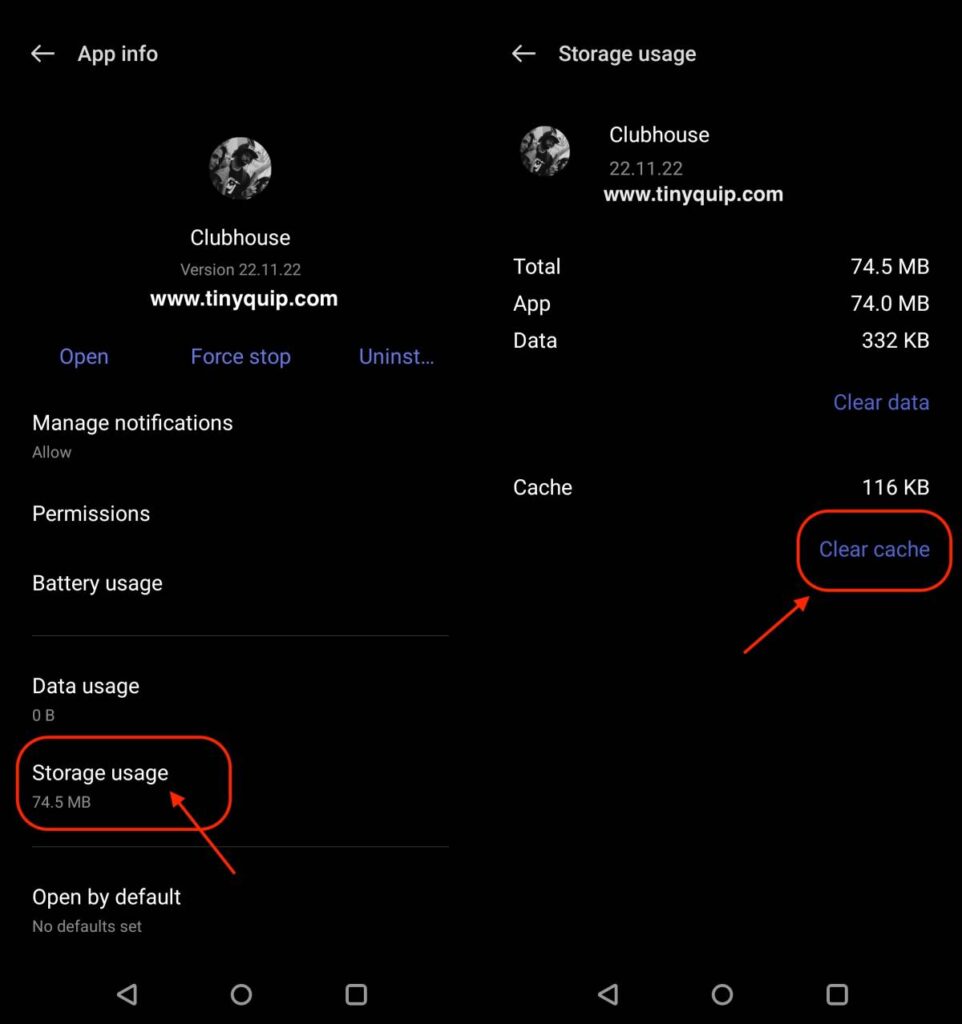 Clear Clubhouse App Cache