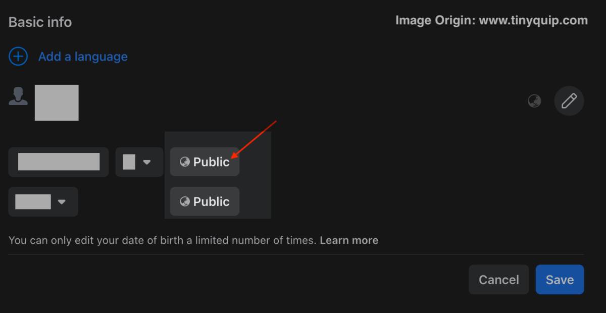 Hide Birthday from Facebook