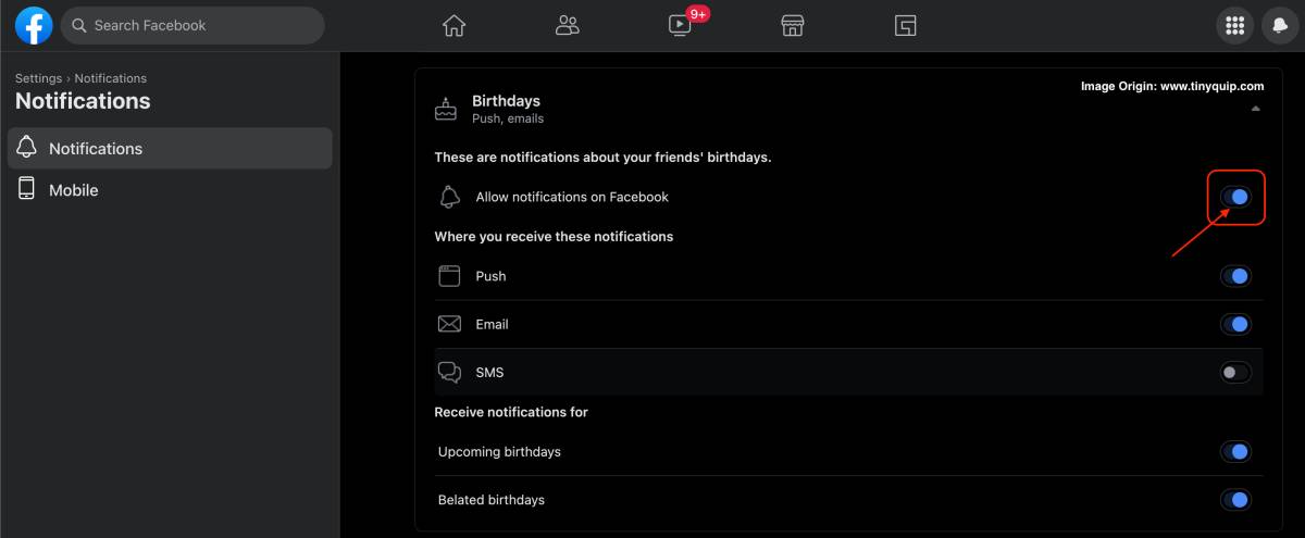 Disallow Facebook from announcing Birthday