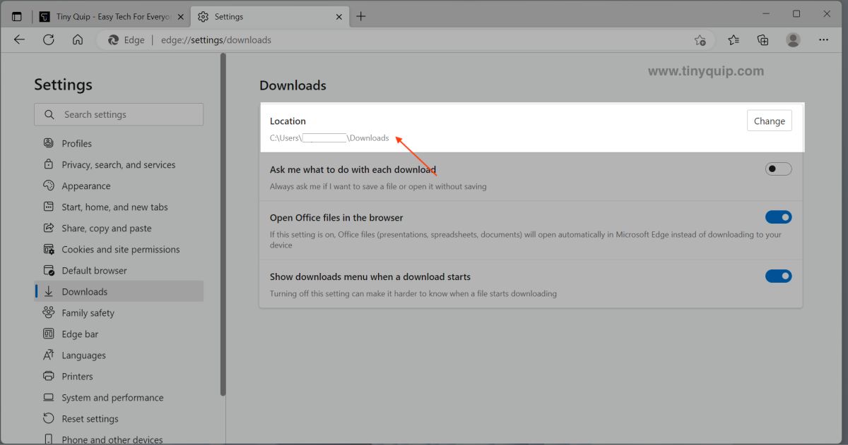 How to Change Download Folder Path on Windows Edge Browser