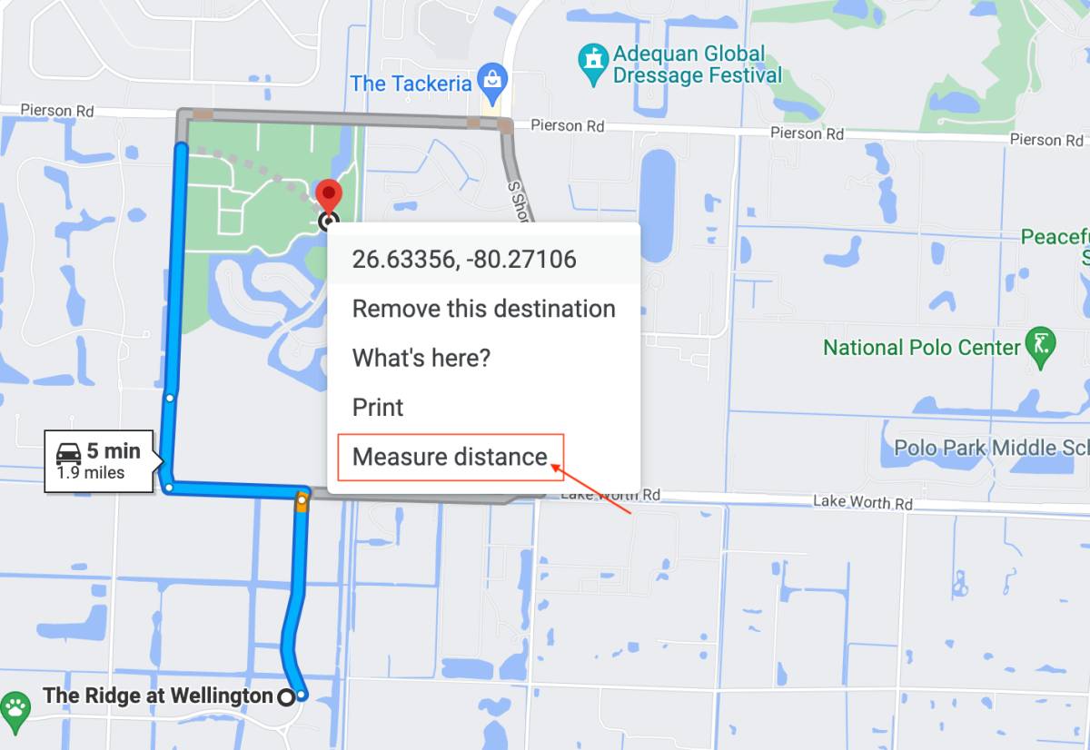 Measure Distance Between Places on Google Maps