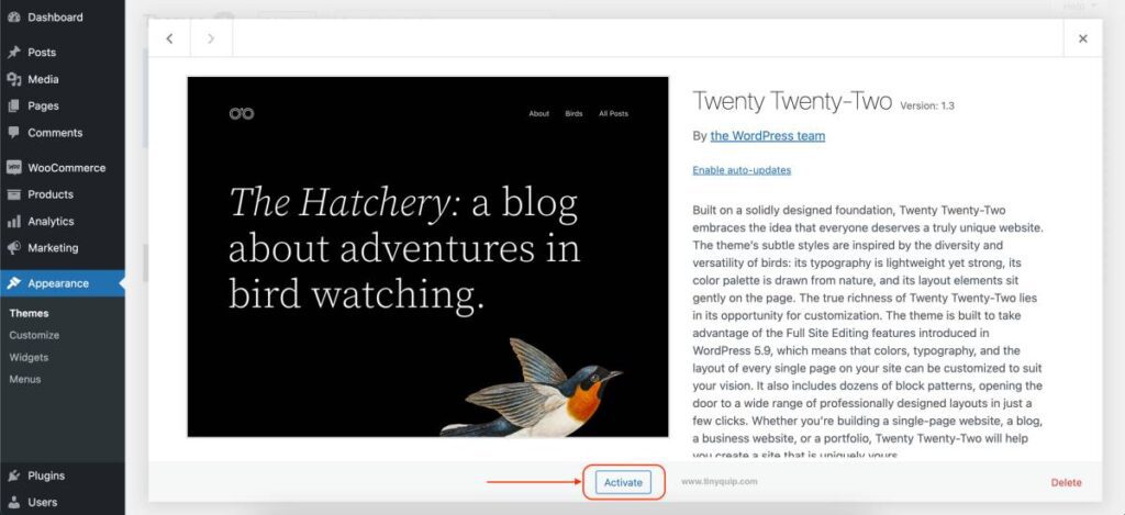 How to Change Default Theme on WordPress
