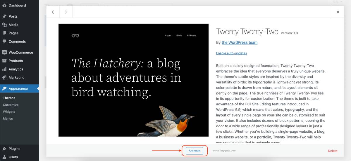 How to Change Default Theme on WordPress