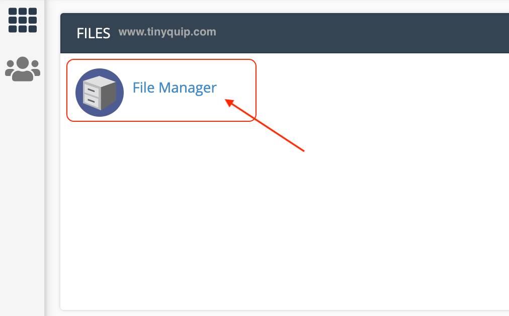 File Manager on WordPress Server