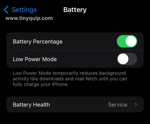 Disable Low Power Mode