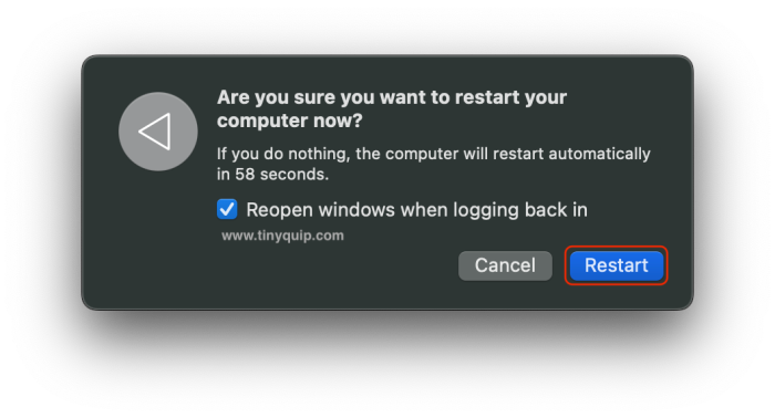 How to Restart a Mac