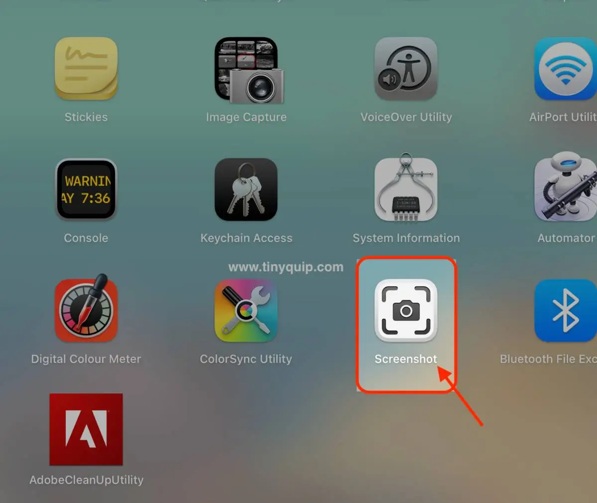 Screenshot on Mac
