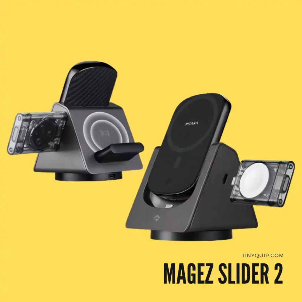 MagEZ Slider 2 wireless charging your iPhone, Apple watch, and airpods with magsafe battery pack