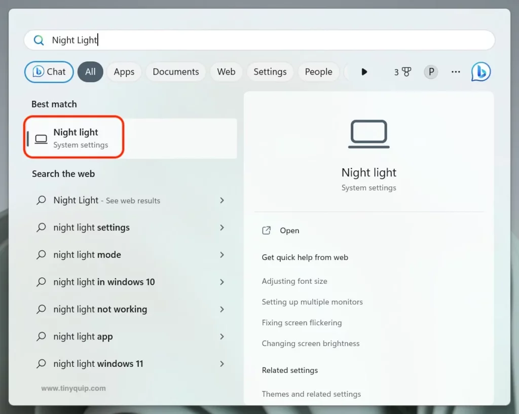 Night Light Feature on Windows 11 and 10