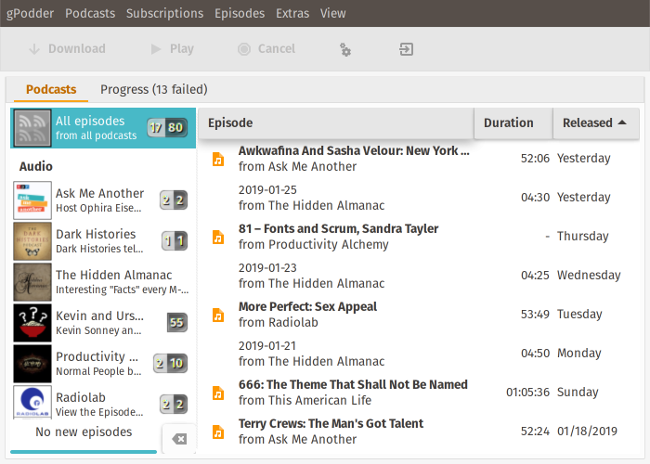gpodder Podcast Downloader Tool