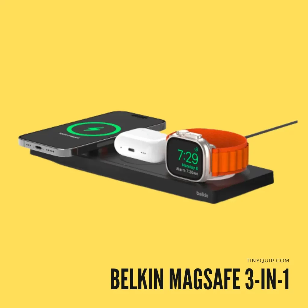 Belkin MagSage 3-in-1 Wireless Charger for iPhone, AirPods, and Apple Watch