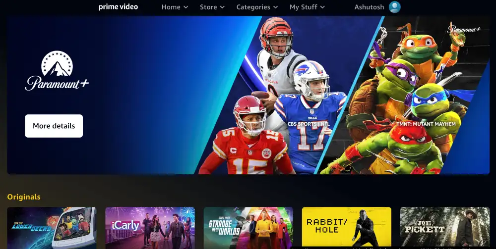 Paramount Plus with Amazon Prime