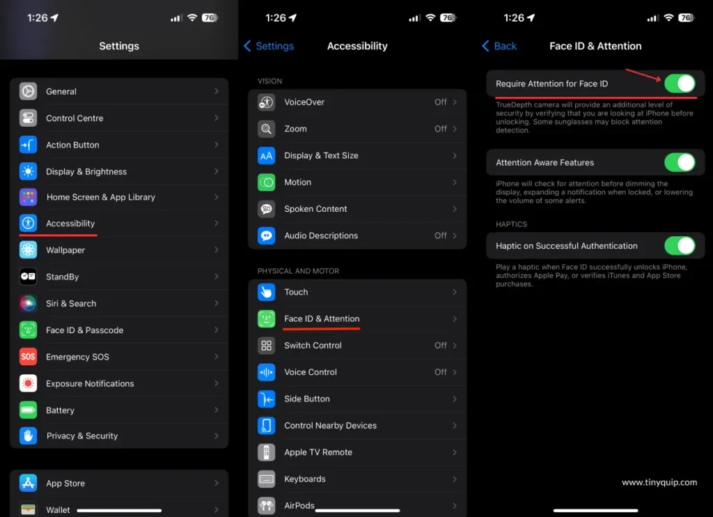 How to Disable Face ID Attention on iPhone