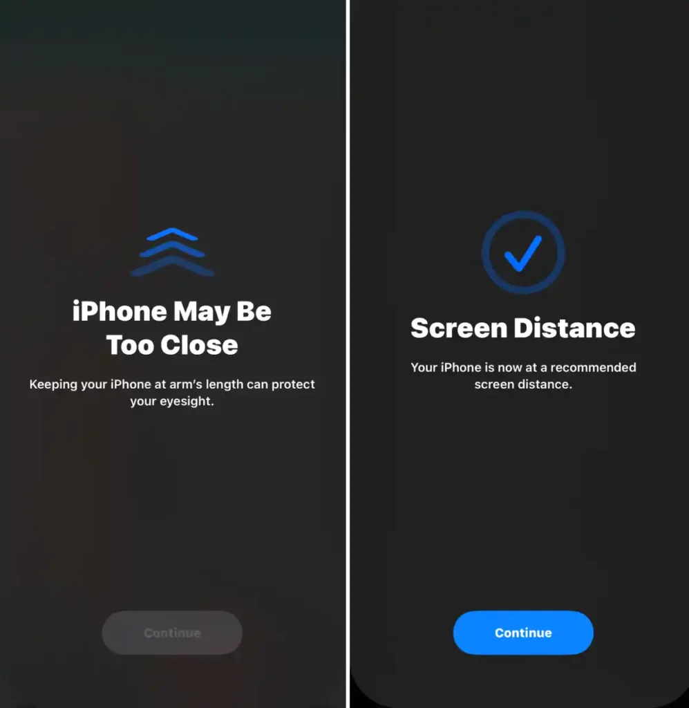iPhone May Be Too Close Screen Distance on iPhone