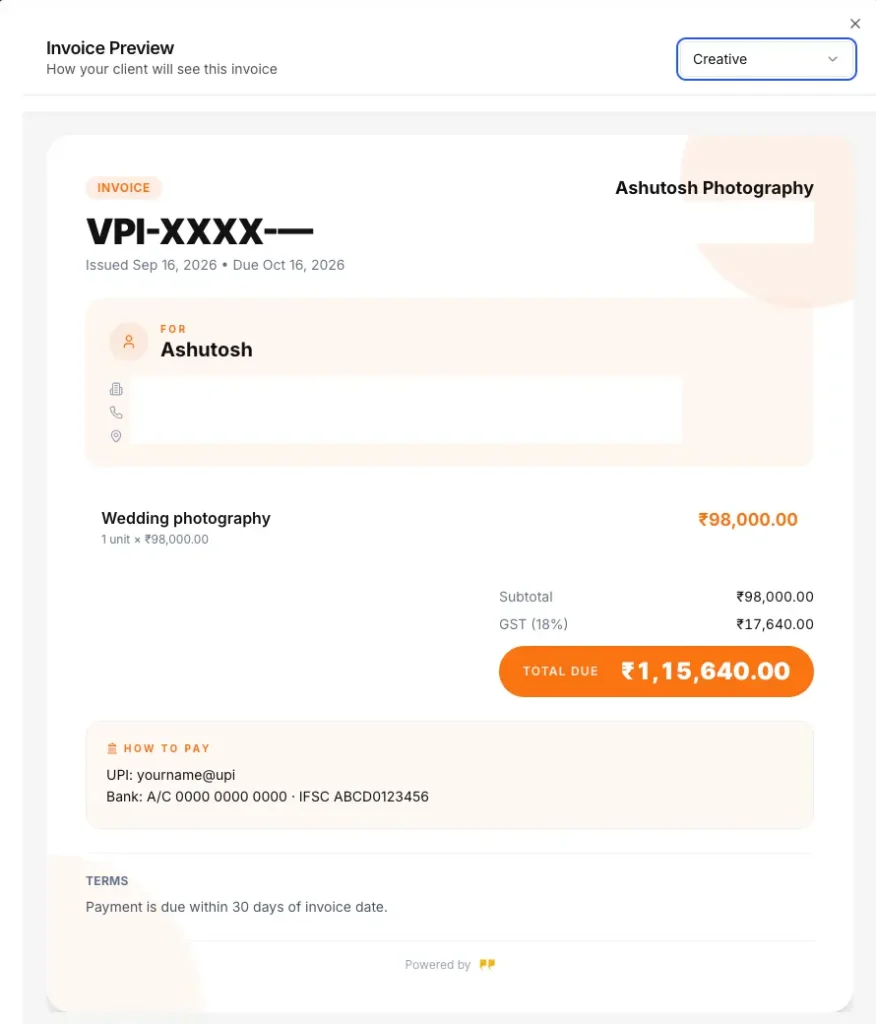 Vouchpi Invoice Preview