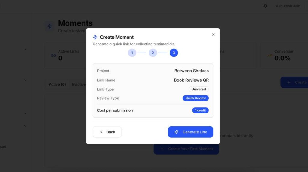 Vouchpi moments feature